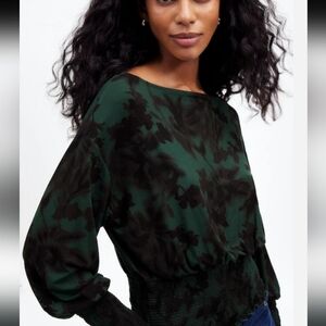 Madewell Green Viscose Cinched Top M